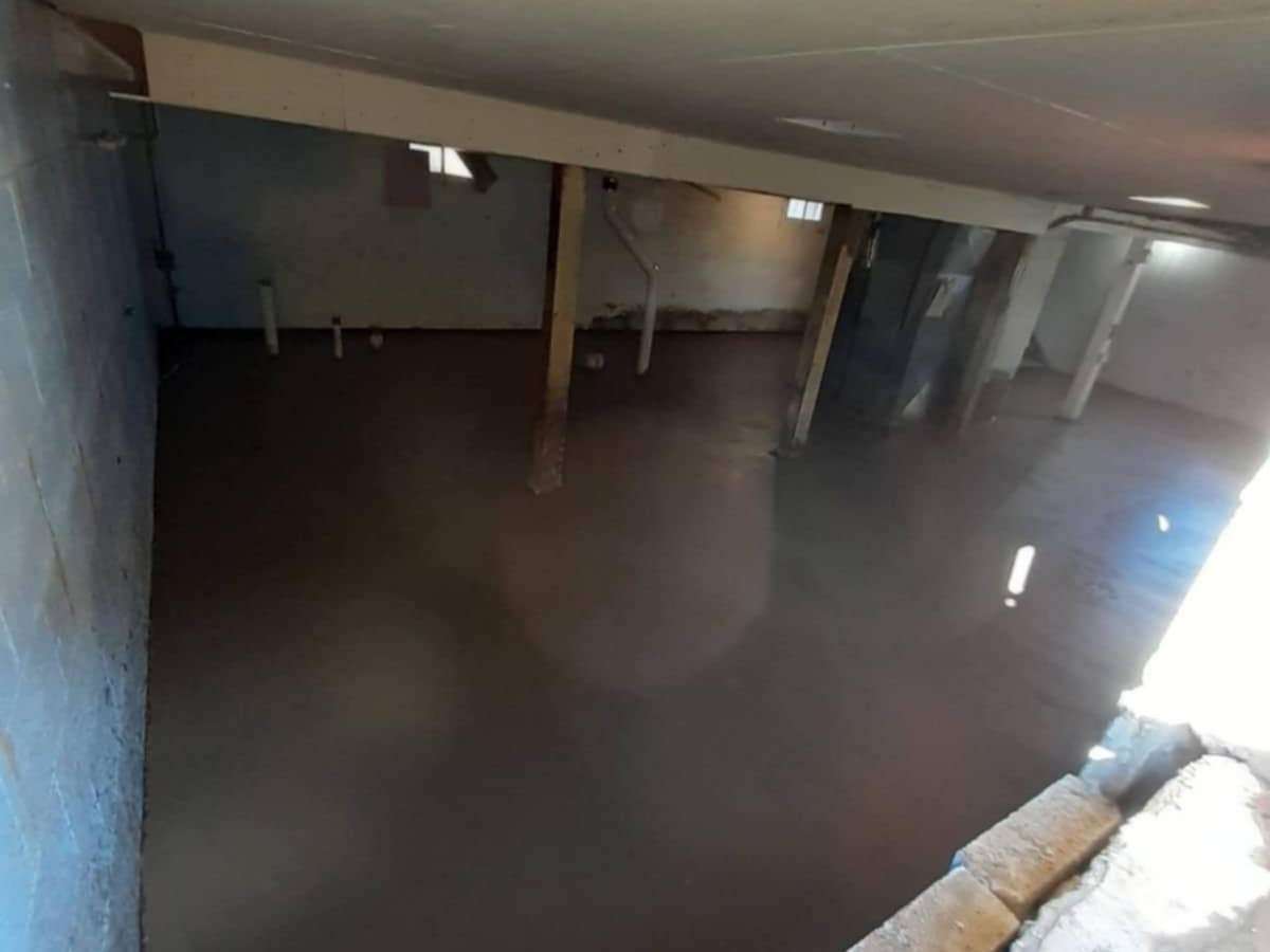 concrete basement slab